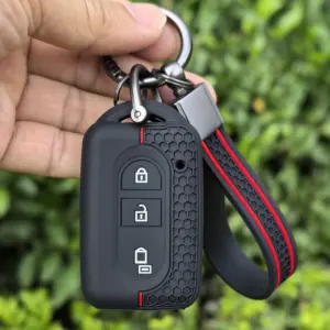 capa de chave silicone nissan 2 botões
