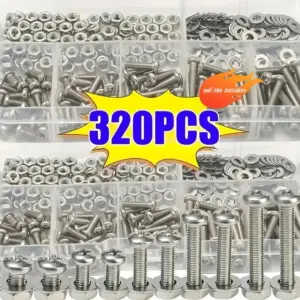 kit parafusos e porcas hexagonais m2 m5