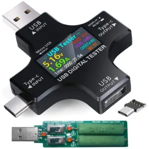 multímetro usb-c 35v 5.1a 150w