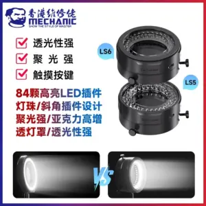 lâmpada anel led microscópio