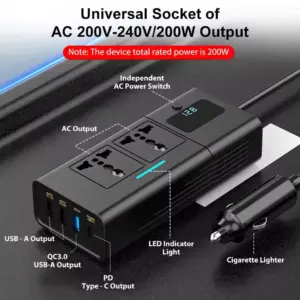 inversor automotivo 12v 220v 200w