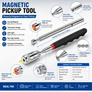 ferramenta magnética telescópica