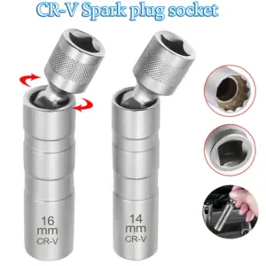 Adaptador Soquete Vela Ignição 14/16mm Junta Universal Encaixe 3/8