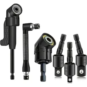 Extensor Flexível para Brocas 6 Peças 105° e 90° Adaptador de Ângulo Reto