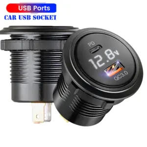 tomada carregador usb veicular 12v 24v