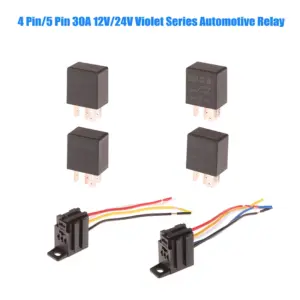 soquete relé automotivo 4/5 pinos 12v/24v
