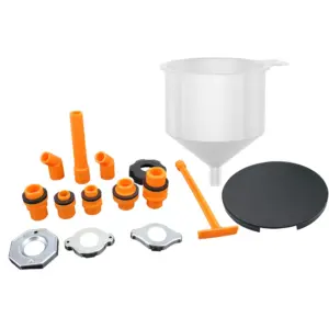 kit funil plástico bico antiderramamento