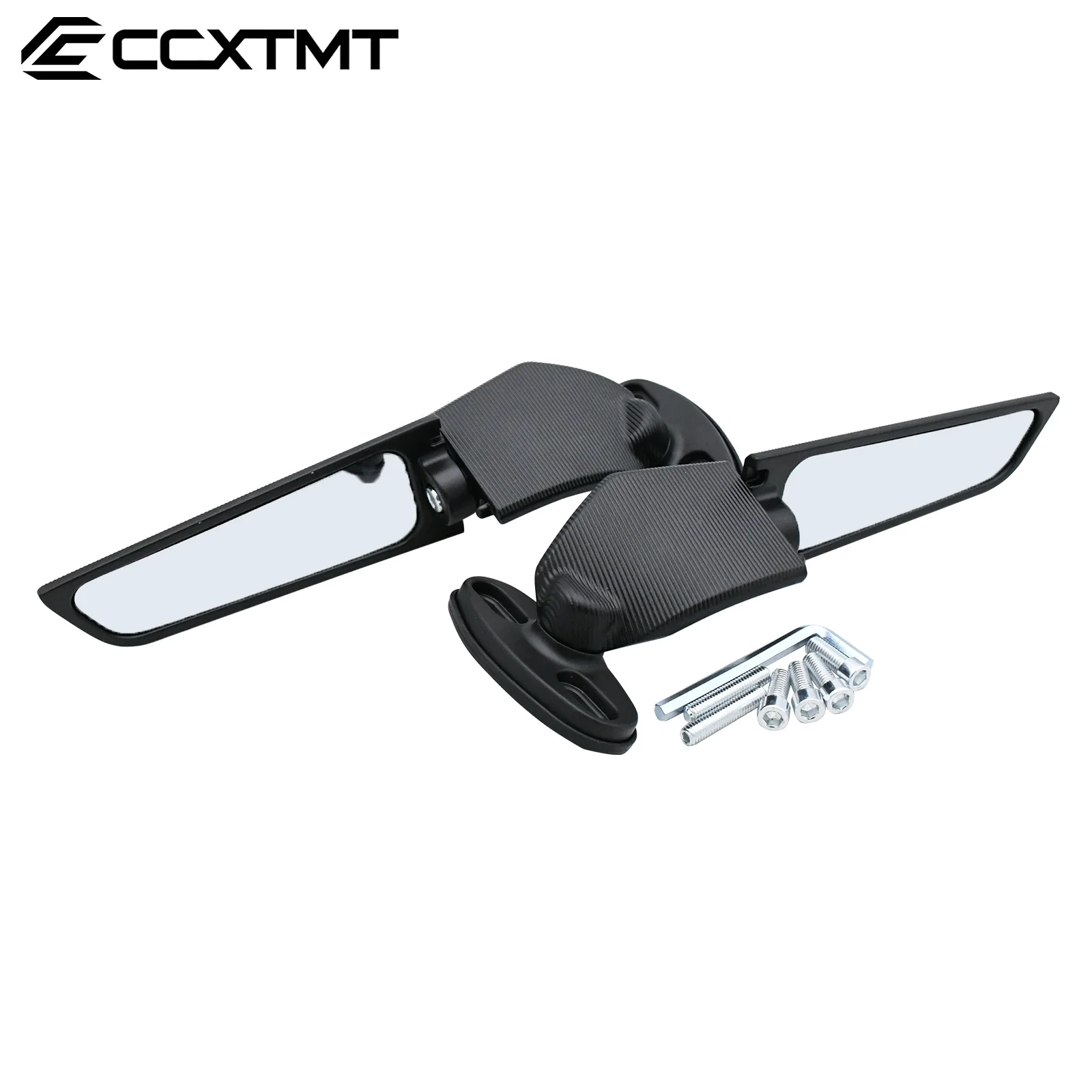Espelho retrovisor giratório para motocicleta, asa de vento - Imagem 6