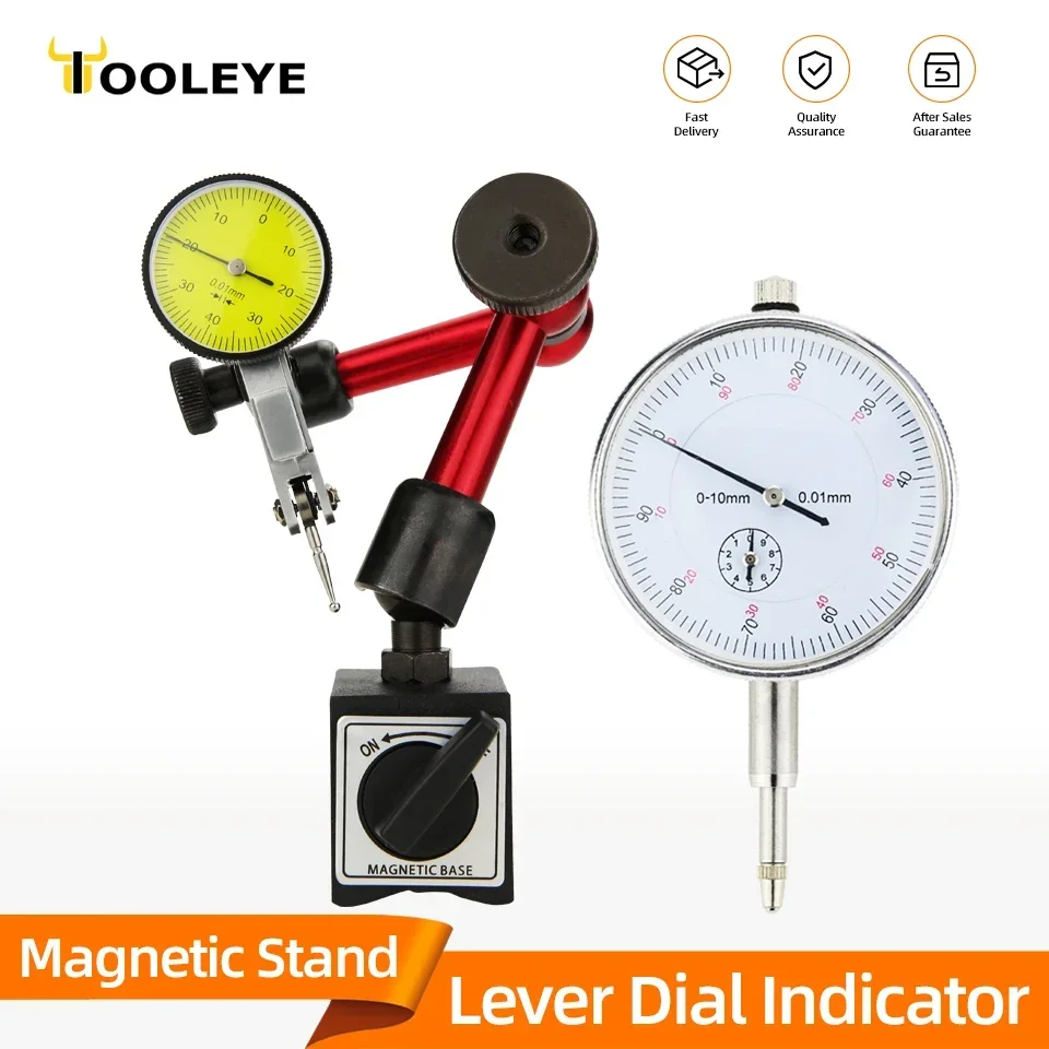 Alavanca Dial Indicador Suporte Magnético 0-10mm 0.01mm - Imagem 2