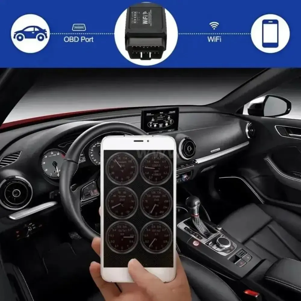 Scanner Automotivo OBD2 WiFi ELM327 V1.5 para IOS Android - Imagem 3