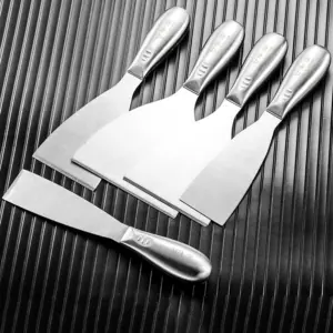 conjunto espatulas aço inox drywall