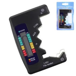 Testador de Bateria Digital Universal AAA C D 9V