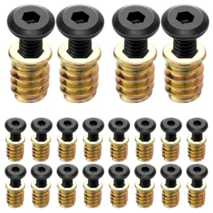 insertos rosqueados 1/4-20 móveis madeira
