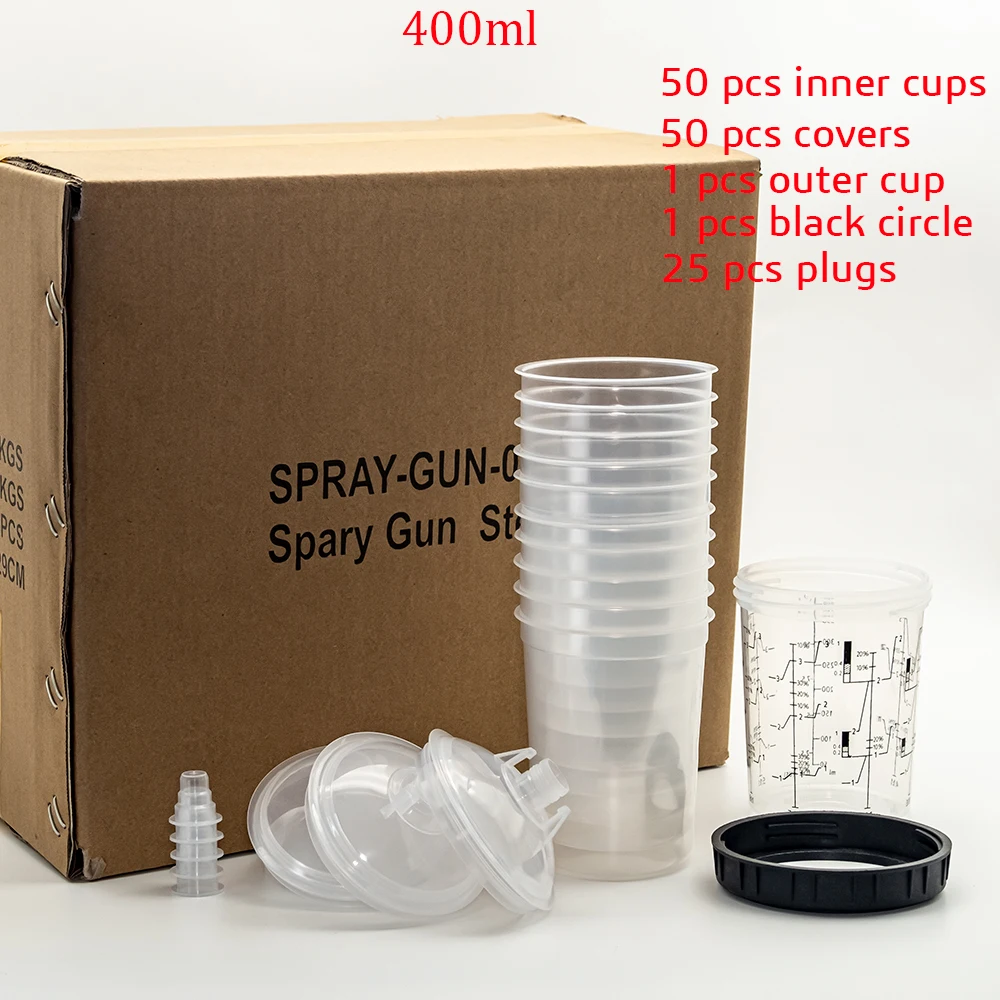 Copo de mistura descartável para pistola de pintura 165/400/600ml - Imagem 6