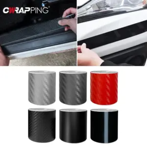 adesivo fibra carbono 3d porta carro