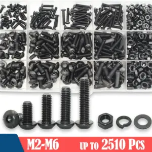 parafuso cabeça abaulada allen m2 m6