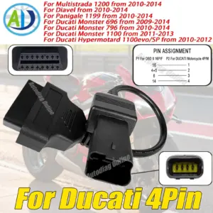 cabo adaptador obd2 4 pinos ducati