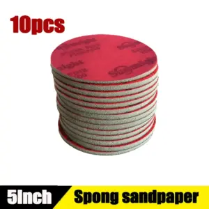 esponja lixa seca molhada 5 polegadas