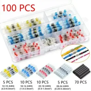 kit conector fio termo retrátil solda