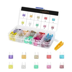 kit mini fusíveis lâmina com extrator