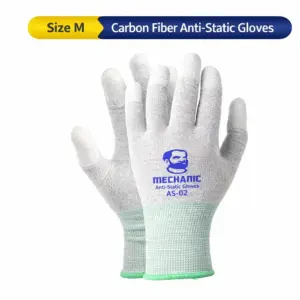 luvas antiestáticas esd nylon fibra carbono