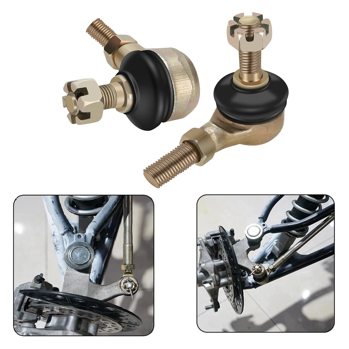 Kit Terminal Direção M10 Quadriciclo Moto 50cc a 300cc - Imagem 2