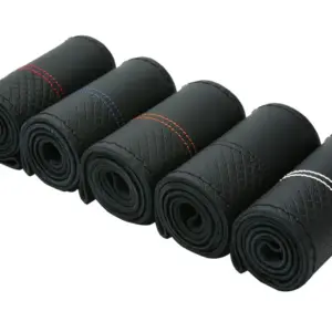 capa de volante couro 37-38cm costurada