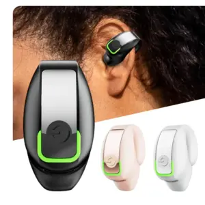 fone de ouvido bluetooth clipe condução óssea