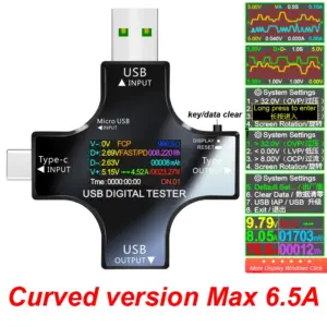 testador usb tft tipo-c pd