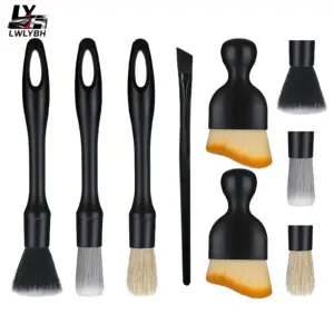 kit escovas detalhamento automotivo microfibra