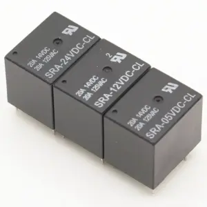 kit 5 relés automotivos 5v 12v 24v 20a 5 pinos