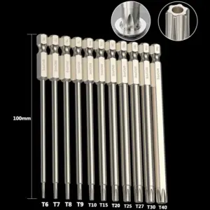 conjunto bits torx haste 1/4 polegada