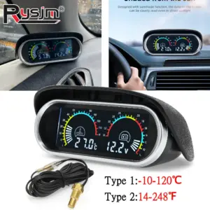 medidor temperatura água voltímetro 12v 24v