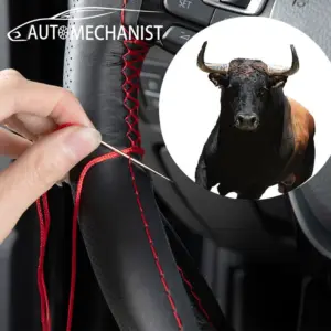 capa de volante de couro 38cm
