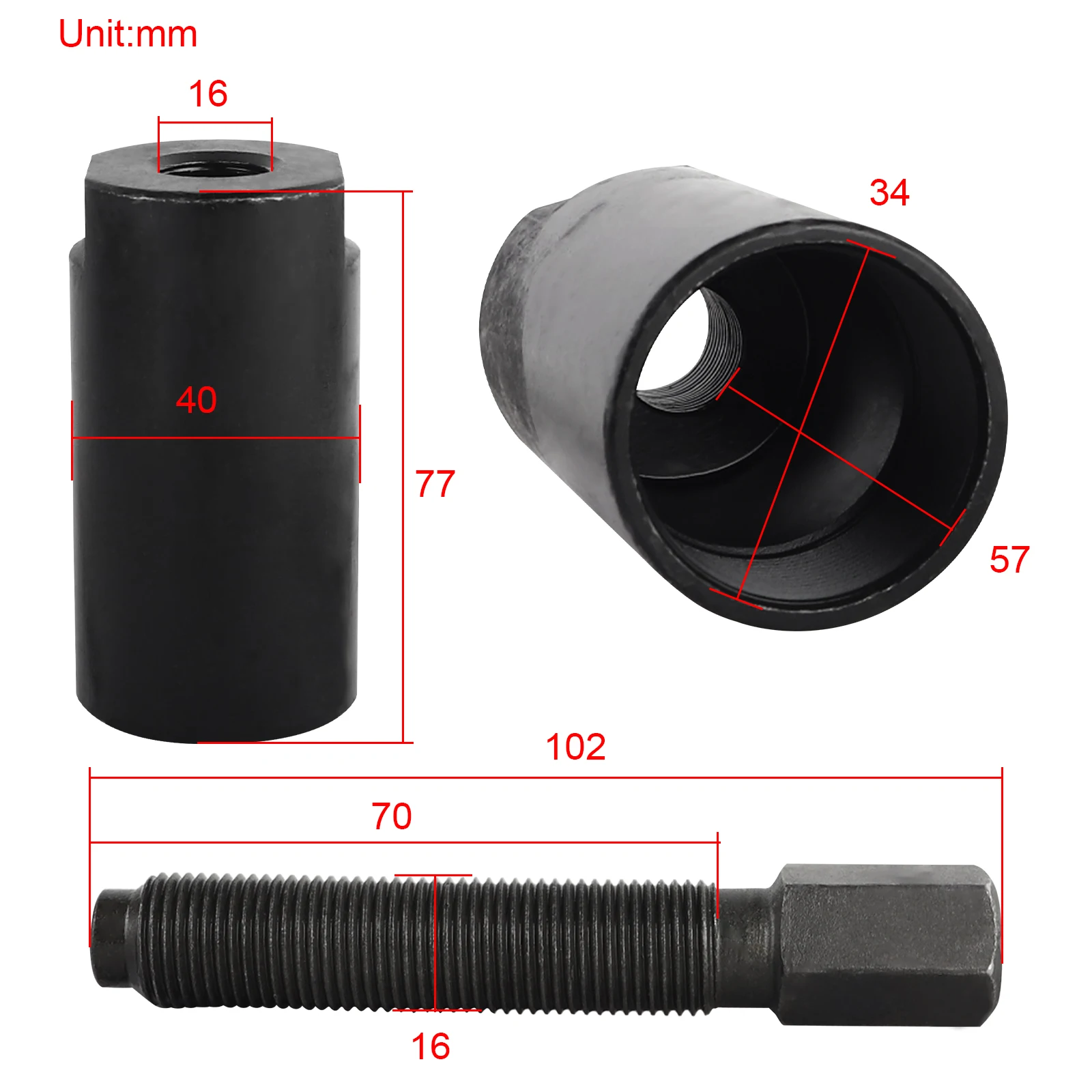Extrator de volante M35x1.5 para Suzuki DR250 GN250 Yamaha Warrior - Imagem 2
