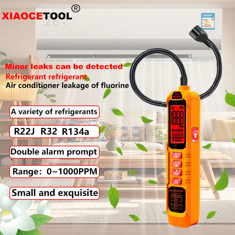 Detector de Vazamento de Halogênio R22 R410A R134A com Display LCD - Imagem 6