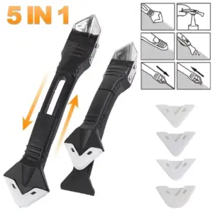 kit espátula raspador silicone 5 em 1