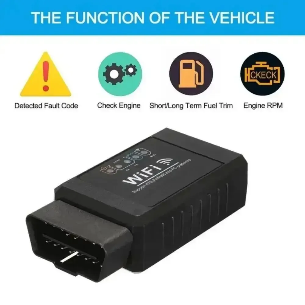 Scanner Automotivo OBD2 WiFi ELM327 V1.5 para IOS Android - Imagem 6
