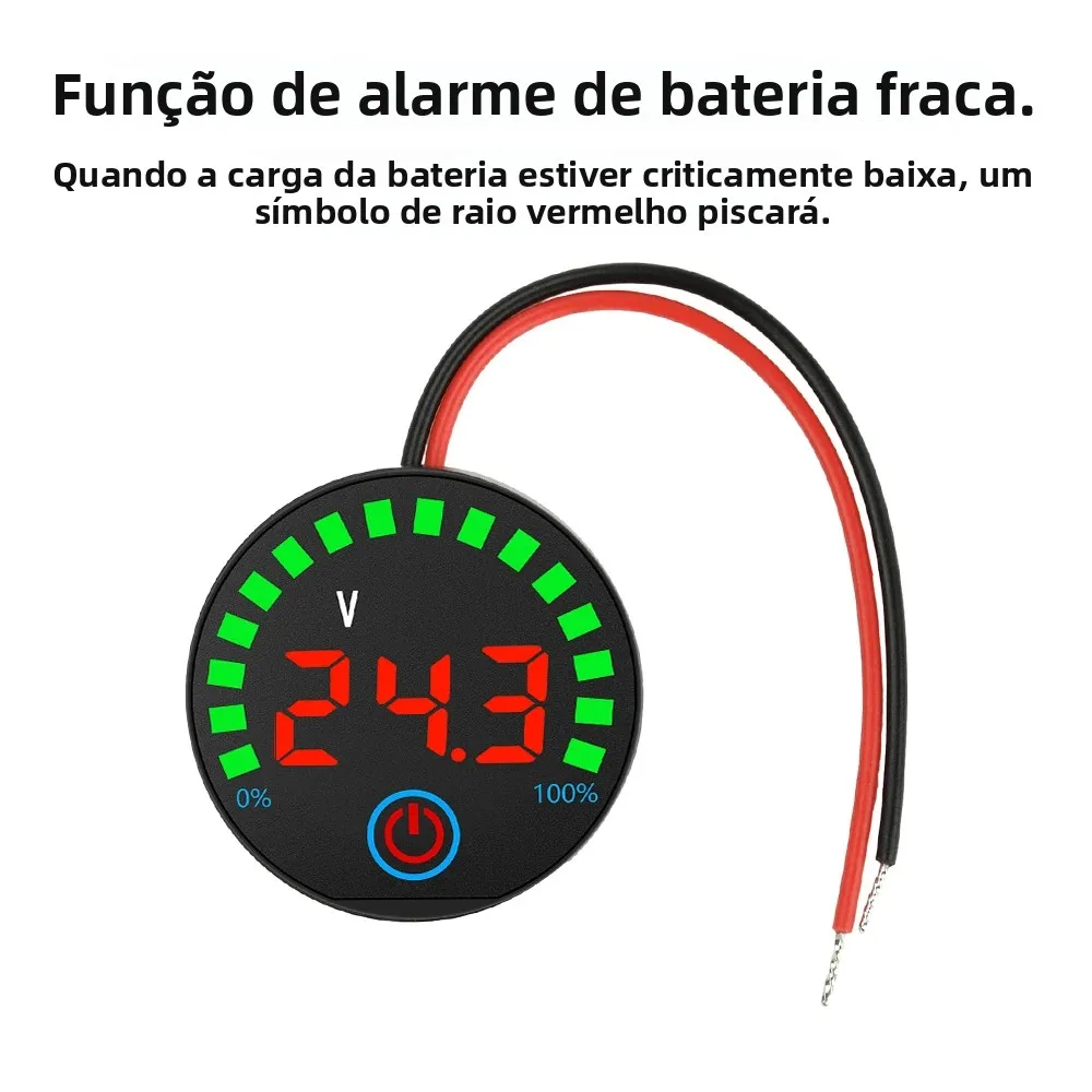 Indicador de Tensão de Bateria DC 7-55V LED - Imagem 3