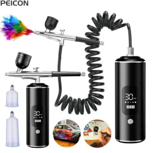 aerógrafo dupla ação compressor portátil