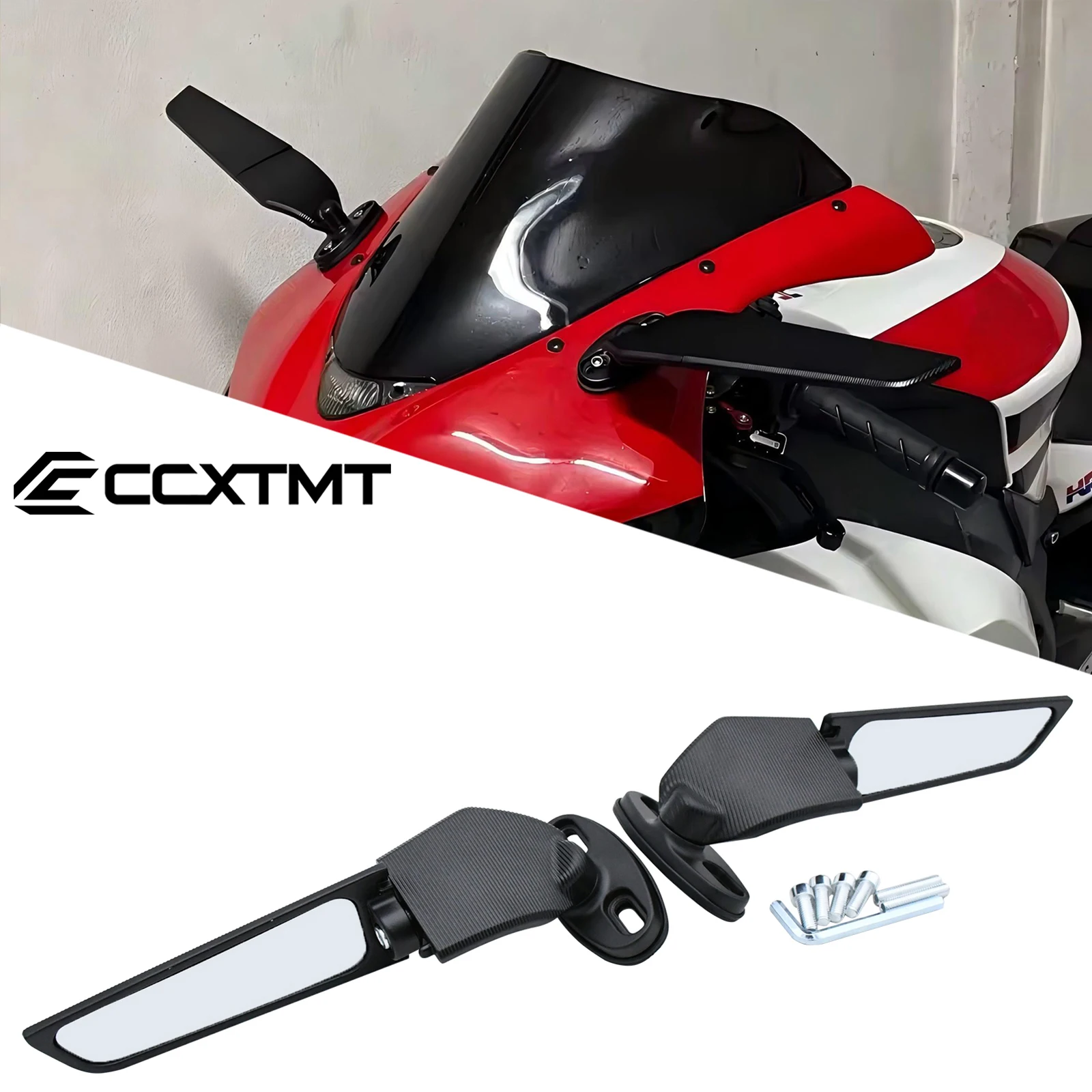 espelho retrovisor motocicleta asa de vento