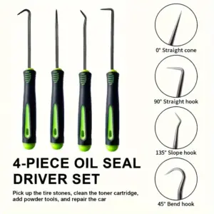 kit 4 ferramentas gancho picareta remoção retentor o-ring